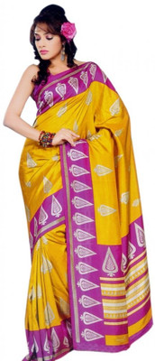 

Sunaina Printed Silk Saree(Yellow, Yellow-pink