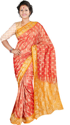 

Anushree Saree Self Design Fashion Chanderi Saree(Multicolor), Red