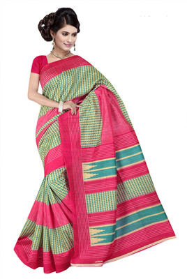 

Khoobee Self Design, Printed Fashion Art Silk Saree(Multicolor)