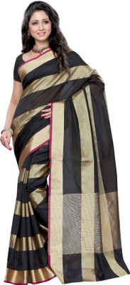 

Mimosa Woven Kanjivaram Handloom Art Silk Saree(Black)