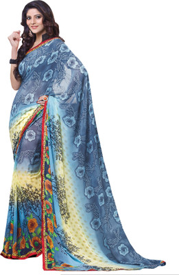 

Parisha Printed Fashion Georgette Saree(Grey)