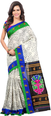

Sunaina Printed Bhagalpuri Cotton Linen Blend Saree(Multicolor)