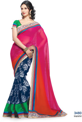 

Ridham Sarees Printed Fashion Handloom Georgette Saree(Multicolor)