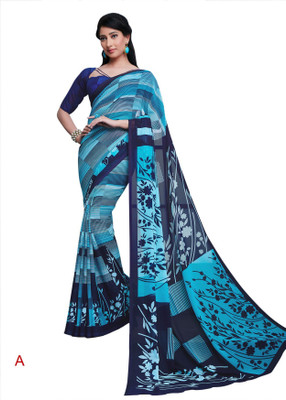 

Hi-Choice Printed Fashion Georgette Saree(Blue)