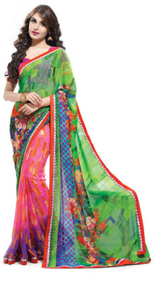 

Ridham Sarees Printed Fashion Handloom Georgette Saree(Multicolor)