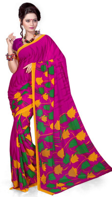 

Cenizas Printed Fashion Chiffon Saree(Multicolor), Pink