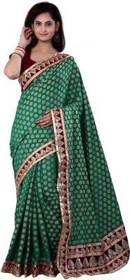 

It's Banii Woven Banarasi Viscose Saree(Green)