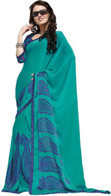 Party Wear Dresses Printed Fashion Pure Chiffon Saree(Multicolor)
