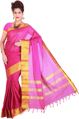 

Rightshape Solid Ilkal Handloom Cotton Saree(Magenta)