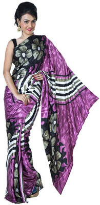 

SSMITN Printed Fashion Crepe Saree(Multicolor), Violet