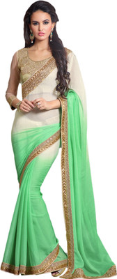

M.S.Retail Embroidered Bollywood Georgette Saree(Green)