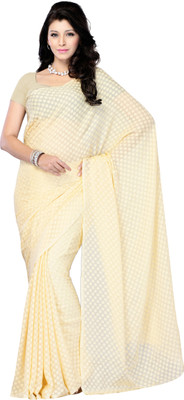 

JTInternational Self Design Fashion Jacquard Saree(Beige)