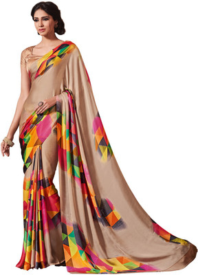 

Ishin Printed Fashion Crepe Saree(Multicolor)