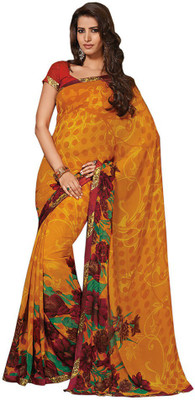 

Indian Wear Online Printed Fashion Pure Chiffon Saree(Multicolor), Multicolor468