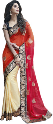 

Vishal Printed Fashion Chiffon Saree(Orange, Maroon, Beige), Orange maroon cream