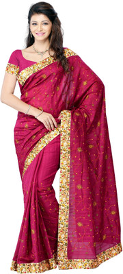 

JTInternational Geometric Print Fashion Art Silk Saree(Multicolor), Multi color