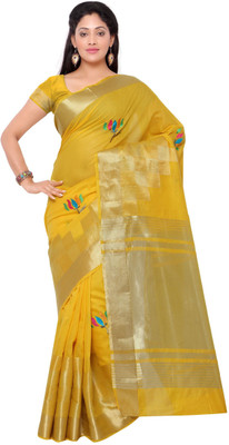 

Varkala Silk Sarees Woven Banarasi Saree(Gold), Lemon gold
