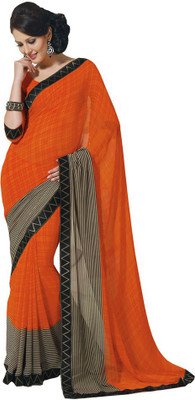 

Party Wear Dresses Printed Fashion Pure Chiffon Saree(Multicolor), Multicolor531