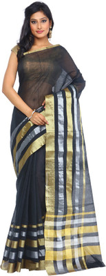 

Kataan Bazaar Woven Banarasi Handloom Art Silk Saree(Black)