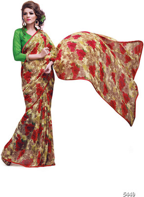 

Ridham Sarees Printed Fashion Handloom Chiffon Saree(Multicolor)