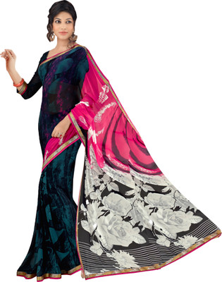 

Khushali Self Design, Printed Fashion Georgette Saree(Multicolor)