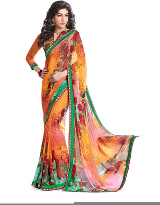 

Ridham Sarees Embroidered Fashion Handloom Georgette Saree(Multicolor)