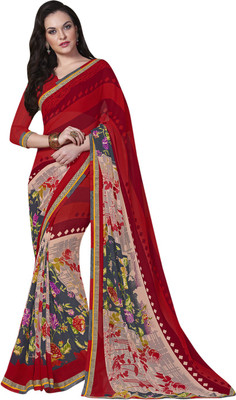 

Vishal Solid Fashion Georgette Saree(Red)