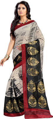 

Khoobee Self Design, Printed Fashion Jute, Silk Saree(Red, Multicolor), Multicolor;red