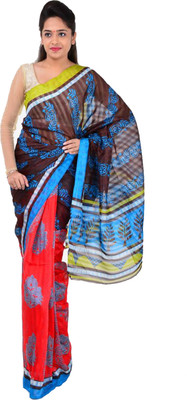 

Indrani Printed Bollywood Silk Saree(Green)