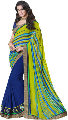 

Desi Butik Embroidered Fashion Georgette Saree(Multicolor)