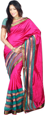 

It's Banii Woven Banarasi Handloom Banarasi Silk Saree(Pink)