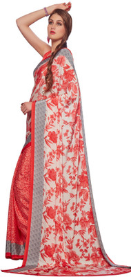 

Hi-Choice Printed Fashion Crepe Saree(Red