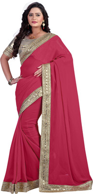 

Chirag Sarees Embellished Fashion Georgette Saree(Magenta)