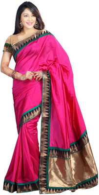 

Weavedeal Embellished Banarasi Art Silk Saree(Pink)