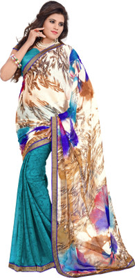 

Jiya Self Design, Printed Fashion Satin, Chiffon Saree(Multicolor)