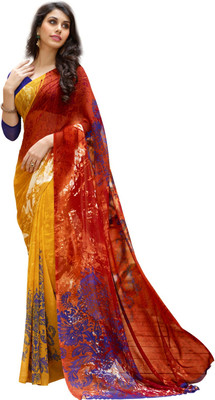 

Parisha Printed Fashion Georgette Saree(Multicolor), Yellow & orange