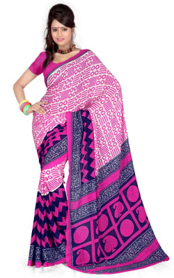 

Cenizas Printed Fashion Chiffon Saree(Multicolor), Pink