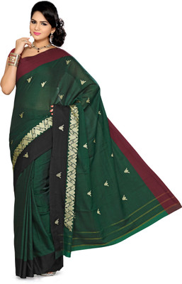 

Ishin Printed Fashion Cotton Saree(Green)
