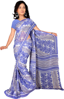 

Vardan Prints Printed Bollywood Georgette Saree(Blue)