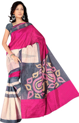 

Lovelylook Printed Daily Wear Art Silk Saree(Pink, Grey)