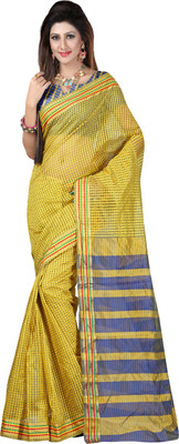 

Sanju Sarees Plain Fashion Art Silk Saree(Yellow)