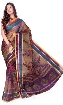 

Cenizas Printed Fashion Cotton Saree(Multicolor), Brown