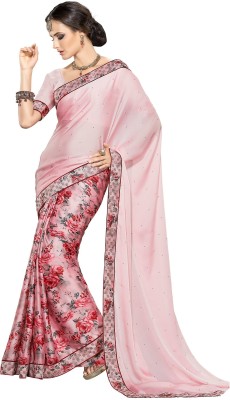 

Khoobee Self Design, Printed, Embellished Fashion Satin Saree(Pink, Multicolor), Multicolor;pink