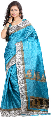 

Anushree Saree Printed Bhagalpuri Khadi Saree(Multicolor), Multicolour
