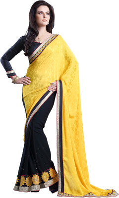 

Stylezone Embroidered Fashion Georgette Saree(Yellow)
