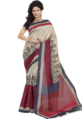 

JTInternational Printed Bhagalpuri Silk Saree(Multicolor)