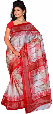 

Dancing Girl Printed Bollywood Art Silk Saree(Red)