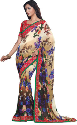 

Ridham Sarees Embroidered Bollywood Georgette Saree(Multicolor)