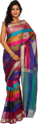 

Kataan Bazaar Woven Banarasi Handloom Art Silk Saree(Multicolor)