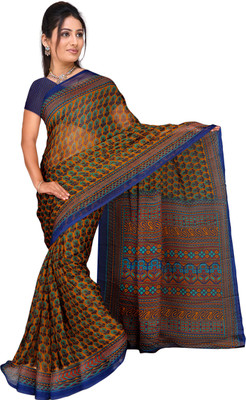 

Khoobee Self Design, Printed Fashion Chiffon Saree(Multicolor)